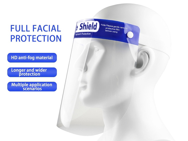 Disposable plastic face shield